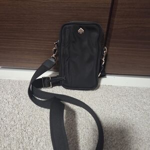 Black Crossbody Bag with Logo